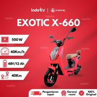 Gambar EXOTIC Sepeda Listrik X-660 48V12Ah 500 Watt - merah dari indoev undefined 1 Tokopedia
