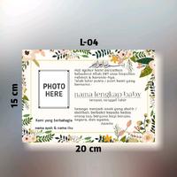 Gambar KARTU NAMA TASYAKURAN BAYI UKURAN 20 X 15 CM KERTAS HVS 90 GSM 50 PCS & 100 PCS - L-01, 50 pcs dari Z-Photocopy undefined 4 Tokopedia