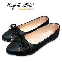 Gambar sepatu balet wanita/sepatu wanita/flatshoes wanita kekinian  Canvas sol Karet - hitam, 36 dari MayLilishoes undefined 3 Tokopedia