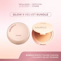 Gambar Wardah Bundle Colorfit Perfect Glow Cushion + Velvet Powder Foundation - Cushion & Bedak Glowing Tahan Lama - Bedak Padat - Bedak Tahan Air dan Keringat - Makeup - 21W Linen, 23W Warm Ivory. dari wardahbeautyid undefined 1 Tokopedia