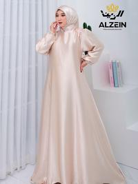 Gambar Saukia Dress Gamis Wanita Muslim Set Hijab Segi Empat Bahan Silk Sutra Kombinasi Sequeen gamis silky  Lebaran 2025 baju  gamis model sekarang Casual Formal Kerah Nyaman Mewah Cantik - SKY BLUE, LD 110 dari ALZEIN.ID undefined 2 Tokopedia