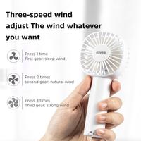 Gambar KIVEE kipas angin mini portable kipas angin kecil tangan 1200 mAH mini fan 3-Speed ​​Micro-USB dari acih dayung5 undefined 2 Tokopedia