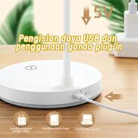 Gambar Lampu Meja Belajar, Lampu Meja Pelindung Mata Warna Putih Peredupan Tiga Tingkat dengan Dudukan Ponsel, Lampu Baca LED Mini Ruang Belajar, Lampu Samping Tempat Tidur Asrama,Lampu Tidur Nirkabel 2000MAh - Putih dari Techifyy undefined 4 Tokopedia