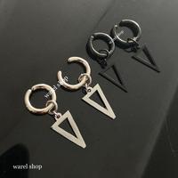 Gambar ANTING TEMPEL TANPA TINDIK BANDUL SEGITIGA ANTI KARAT STARBOY Earrings anting  jepit aeronshiki - anting dan bandul/silver, sebelah/1pcs dari WAREL SHOP undefined 5 Tokopedia