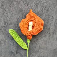 Gambar Bunga rajut lily calla/ crochet flower - broken white dari holibeans undefined 5 Tokopedia