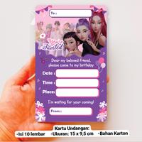 Gambar KARTU UNDANGAN KPOP DEMON HUNTER PAKET DEKORASI ULANG TAHUN BANNER TOPPER CAKE ULTAH PLASTIK SNACK GOODIE BAG UNDANGAN HUNTRIX SAJA BOYS HIASAN DEKOR DEKORASI KOREA SOVENIR UNGU BUNTING FLAG BENDERA UCAPAN BALON - UNDANGAN ISI 10 dari Scarllet Party undefined 1 Tokopedia