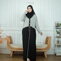 Gambar BHANU-Nuri Kaftan Muslimah Premium Busui Kancing Full Aktif By Bhanu.excellent - Black-grey dari Bhanu.excellent undefined 2 Tokopedia