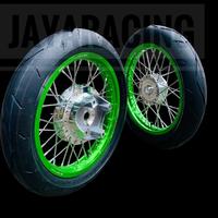 Gambar VELG SET XRIDE 115 XRIDE 125 VELG RING 14 BAN DONAT TUBLES - Velg ring 14 160-140 Ban non tubles 90/80 & 80/80, gold dari Jaya Racing. undefined 3 Tokopedia