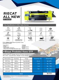 Gambar Paket Usaha Sablon DTF | Paket Mesin Riecat Alfa All New Gen 3 Lengkap - Tanpa Packing Kayu dari Bengkel Print Indonesia undefined 2 Tokopedia