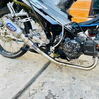 Gambar KNALPOT KOMPETISI ROADRACE SPEK MP2 mp4 Jupiter z1 Supra x125 Vega Original R2 muffler Motorcycle Slincer - Fullset Jupiter dari r2 muffler undefined 4 Tokopedia