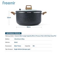 Gambar [Deal] freemir New Launch Panci Micro Pressure Jumbo 30 Cm Kaca Tempered Cincin Silikon Melunakan Daging Dengan Cepat Multifungsi Kitchenware dari freemir Indonesia Store undefined 2 Tokopedia