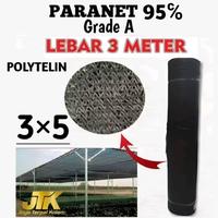 Gambar Paranet Import 95% (5m x 3m) untuk Peneduh Tanaman - Anggrek, Aglaonema, Edelweiss, dan Cabai Jaring para net - 95% Garis v dari Joyoterpalkolam undefined 1 Tokopedia