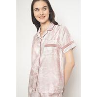 Gambar Giselle ORGANIC SILK Tencel Pajamas Set Piyama - Giselle red, Shortpants S dari mongasale undefined 1 Tokopedia