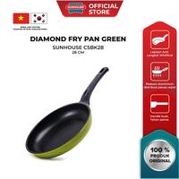 Gambar Sunhouse CSBK28 GREEN Frypan Diamond Anti Lengket Hijau 28 cm 1 Pcs Aluminium Loyang Panci Wajan Kitchenware dari Sunhouse Indonesia undefined 1 Tokopedia
