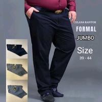Gambar CELANA FORMAL JUMBO PANJANG Pria Slimfit  Celana Kerja Kantor Panjang  Bahan Semi Woll Adem Nyaman Dipakai Santai Low Waist Polos Slim-fitting Hitam High Kain Abu Muda Navy - abu tua, 39 dari MasterNgapaK undefined 1 Tokopedia