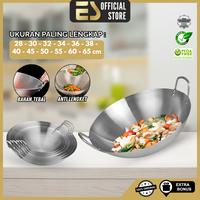 Gambar ES Wajan Kuali Penggorengan SUS 304 Tebal Premium Ukuran 28cm - 70cm Stainless Steel Kitchenware Dapur - 45cm dari ES Indonesia undefined 1 Tokopedia