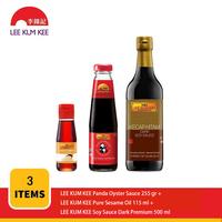 Gambar LEE KUM KEE Oyster Sauce Saus Tiram Panda 255 gr + LEE KUM KEE Blended Sesame Oil 115 ml + LEE KUM KEE Soy Sauce Dark Premium 500 ml dari leekumkeeindonesia undefined 1 Tokopedia