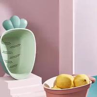Gambar Keranjang Buah & Sayur Plastik 2 Lapis dengan Slot Garpu - Model Wortel (Strawberry Tersedia) dari Ahoki undefined 5 Tokopedia