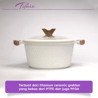 Gambar [CELYHOME] [28CM] Tifale Zephyr Pan Panci Presto Ceramic Cookware - Anti Lengket, Tahan Gores, PTFE Free, PFOA Free, Cocok untuk Semua Jenis Kompor - ZEPHYR - 28CM dari tifale.id undefined 5 Tokopedia