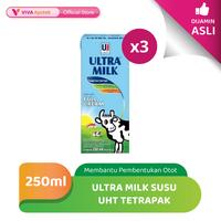 Gambar Ultra Milk Susu UHT Tetrapak 250 ml (Pack - 3 Pcs) dari VIVA APOTEK undefined 1 Tokopedia