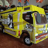 Gambar (Bisa Cod) Miniatur Truk Oleng Sound System Bluetooth dengan Lampu Audio Gantung dan Mic - Ukuran 70-80 cm - Toy - Merah dari Wahyu Toy's undefined 1 Tokopedia