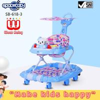 Gambar baby welker/ayun Spacebaby SB-618-3( kitty) kanopi lampu dan musik dari PT GROSIRR PELITA RHAYU undefined 3 Tokopedia