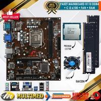 Gambar Paket Motherboard H110 LGA 1151 DDR4 + Core I3 7100 + Fan + RAM - ASUS HDMI, RAM 8GB(1X8GB) dari Multimed Computer undefined 1 Tokopedia