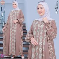 Gambar gita Premium Kaftan Abaya by Rayon Jumbo - Daster Kaftan Cocok untuk sehari - hari elegan Mewah Gamis Muslim Wanita Motif Batik Pesta Panjang Zipper - gita5 hijau toska, allsize dari Lestari 99 collection undefined 5 Tokopedia