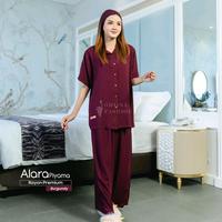 Gambar ALARA PIYAMA GHIINA FASHIONABLE OFFICIAL BTS STORE HOME DRESS - Burgundy, all dari bettysatap_NEW undefined 3 Tokopedia