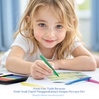 Gambar [READY] Aimilo Crayon Set Krayon Plastik 12/24 Warna Crayon Anti Air Dan Anti Patah Krayon Anti Kotor Dan Anti Patah Tidak Beracun - 12 Warna dari Aimilo Authorized Store undefined 5 Tokopedia
