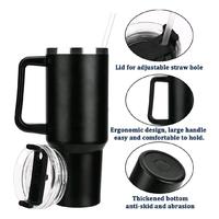 Gambar Tumbler Stainless Steel 1200ml Termos Vaccum Gagang Samping Dengan Sedotan Vacuum - Hitam 1200ml dari Al Iklil Ekonomi Mandiri undefined 4 Tokopedia