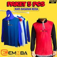 Gambar Paket 5 Pcs - Kaos Pria Lengan Panjang Kaos Basahan Petani Kaos Kupluk Kombinasi Warna Motif Sablon DTF Kaos Murah Nyaman Pria Dewasa - Paket 3 Kaos Warna Acak, L -( BB.50-60.Kg ) dari Lee'fassionstore.id undefined 1 Tokopedia
