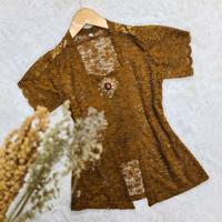 Gambar Kebaya Brukat Strit Lengan Tumpuk Viral / kebaya bali / atasan / Kondangan /  Wisuda / Brokat - Maroon, XL dari MT Kebaya Collection undefined 4 Tokopedia