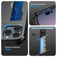 Gambar Wallet Case Phone Hidden Sliding Slot Card Essential Close Travel Light 2 in 1 - Hybrid Cover Slim Softcase For X XR XS 11 12 Mini 13 14+ Plus 15 16 Pro Max Protection BEST PRICE - Black Matte, X/XS (Sama) dari risamayashop2 undefined 5 Tokopedia