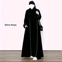Gambar New Collection || Gamis Qiana Terbaru || Abaya Hitam Turkey Premium Arabian Bahan Crinkle Air Flow Abaya List Putih Dress Maxi Termurah Lebaran 2024 Series Kekinian Busui Muslim Wanita Syari Mewah Umroh Dress Dewasa Basic Turki Bordir Airflow - S, HITAM dari Latahzan collection undefined 1 Tokopedia