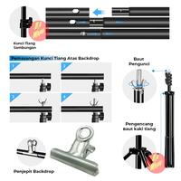 Gambar PULUZ Backdrop Background Foto Photo Studio Stand Bracket Fotografer SG dari Ba-Wang undefined 3 Tokopedia