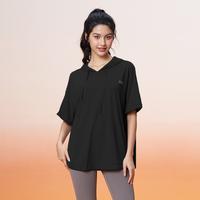 Gambar WiZi Baju Yoga Ukuran Besar Atasan Olahraga Longgar Hoodie Wanita Pakaian Olahraga Lengan Panjang UPF 50+ /Anti UV Sport  LP03 - Black, M dari WiziSportwear undefined 2 Tokopedia