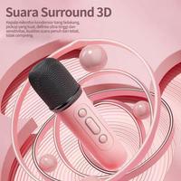 Gambar K1 Mini Speaker Audio Nirkabel Karaoke Wireless Speaker Bluetooth Plus  Mic set Speaker karoke With 2 Microphone 3D Stereo Amplifier Party - K1-Putih 2 Mic dari NURUL119 undefined 4 Tokopedia