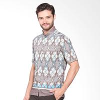 Gambar Arjuna Weda Hem Koko Batik Motif Tenun Lombok - Regular Fit | Lengan Pendek | Kancing Depan | Kerah Shanghai - Merah, S dari Batik ArjunaWeda undefined 5 Tokopedia
