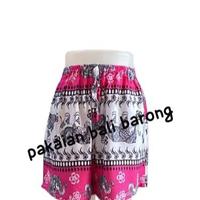 Gambar Celana bali dewasa motif gajah Thailand hotpants/pendek all size bahan tebal adem ada kantong - Pink, All size 45-70kg dari Pakaian Bali Barong undefined 1 Tokopedia