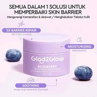 Gambar GLAD2GLOW MOISTURIZER BLUEBERRY 5% Ceramide BARRIER Repair MOISTURIZER 30gr  (Pelembab Ungu)/ Perawatan Wajah/ Extract/ Pencerah/ Pelembab/ Skin Barrier/ Cooling dari Virsyla Cosmetic undefined 2 Tokopedia