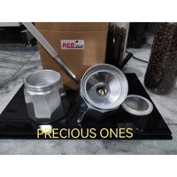 Gambar Mokapot High Pressure Espresso REDTECH bialetti brikka 1 2 3 4 6 9 12 cup bukan conalli upgrade kopi biji bubuk robusta arabika - Silver, 6 cup dari NATHANAEL CHENDRA SUNARYA undefined 3 Tokopedia