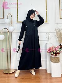 Gambar S.A MOESLIM-Afiffah Dress Gamis Modern Gamis Bahan Rayon Twill Mix Knit Premium Lebaran  Gamis  Kekinian Gamis Remaja Gamis Dewasa Terbaru 2025 - PUTIH BW, DEWASA LD 108 PB 138 dari S.A MOESLIM OFFICIAL STORE undefined 2 Tokopedia