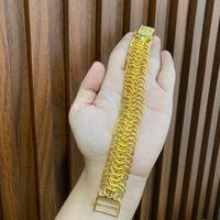 Gambar gelang rantai kelabang lebar 2 cm - 15 dari Emas sadur 916 undefined 2 Tokopedia