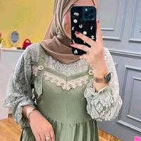 Gambar GAMIS CRINKLE AIRFLOW CINTYA BRUKAT - Cintya denim dari Ucik Grosir 313 undefined 2 Tokopedia