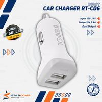 Gambar Charger Mobil Robot RT-C06 2.4A Dua Port USB dari Starcomp Origin undefined 1 Tokopedia