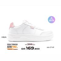 Gambar Aerostreet 37-40 Leona Putih Putih Merah Muda - Sepatu Sneakers Casual Sport Pria Wanita Aero Street - 37 dari Aerostreet undefined 1 Tokopedia