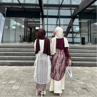 Gambar ￼fairy tunik/fairy outer/tunik bordir/tunik tulle/tunik tulle bordir - rok lilit nude, b dari Chakiraproject_NEW undefined 3 Tokopedia