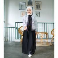 Gambar Andin Gamis Abaya Anak Remaja Tanggung Usia 6-14 Tahun Bahan Ceruti Babydoll Mix Payet Terbaru 2025-2026 Dress Muslim baju set - HITAM, M= 6-7 TAHUN dari Navita Fashion undefined 5 Tokopedia