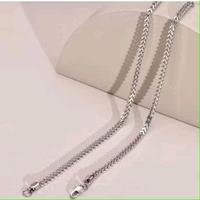 Gambar KALUNG RANTAI BAJA PUTIH PRIA WANITA ANTI KARAT  Stainless Perhiasan - silver, 50 cm dari FEY JEWELRY undefined 3 Tokopedia